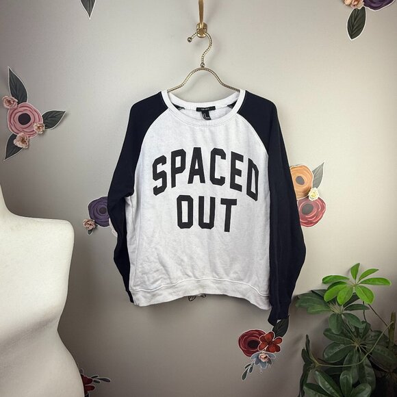 Forever 21 "Spaced Out" Graphic Color-block Sweatshirt - Size - Medium - Picture 1 of 5